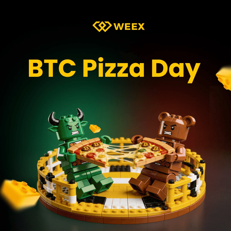 WEEX Bitcoin Pizza Day:手数料無料、BTCキャッシュバック、総額150,000 USDTの賞金で仮想通貨の歴史を祝おう