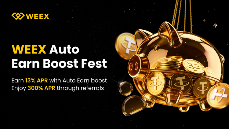 Festival de aumento de ganancias automáticas de WEEX: Gana un 13% de TAE en aumentos de saldo + un 300% de TAE por referidos.