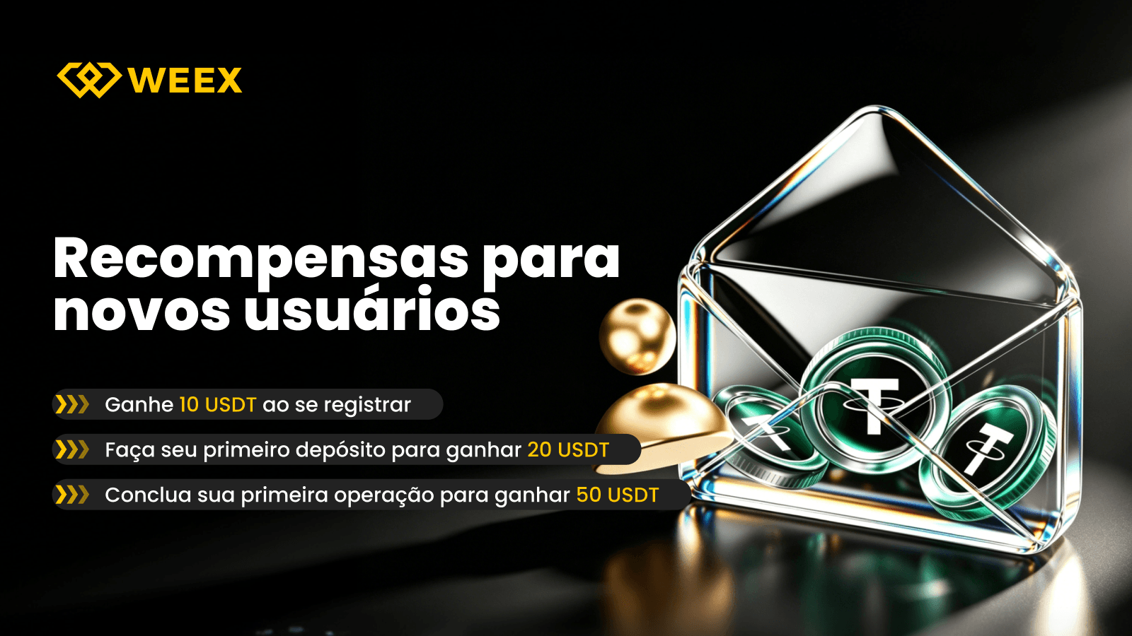 Registre-se e ganhe 10 USDT