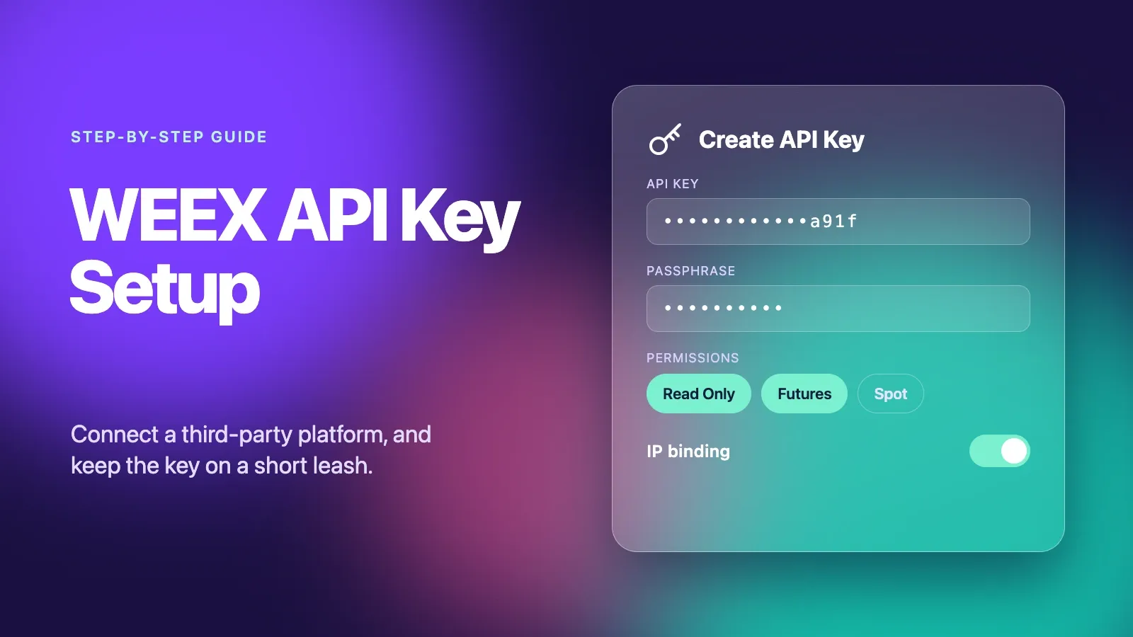 Configuración de una clave API de WEEX: cómo conectar de forma segura una plataforma de terceros