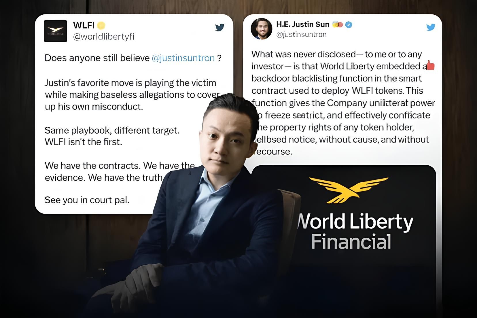 Justin Sun et WLFI s'affrontent sur des accusations de gel des jetons, soulignant la controverse autour de la liste noire et du contrôle centralisé dans les projets DeFi.
